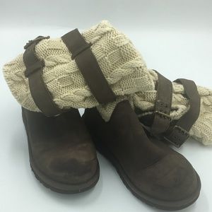 UGG  cream sweater boots size 6